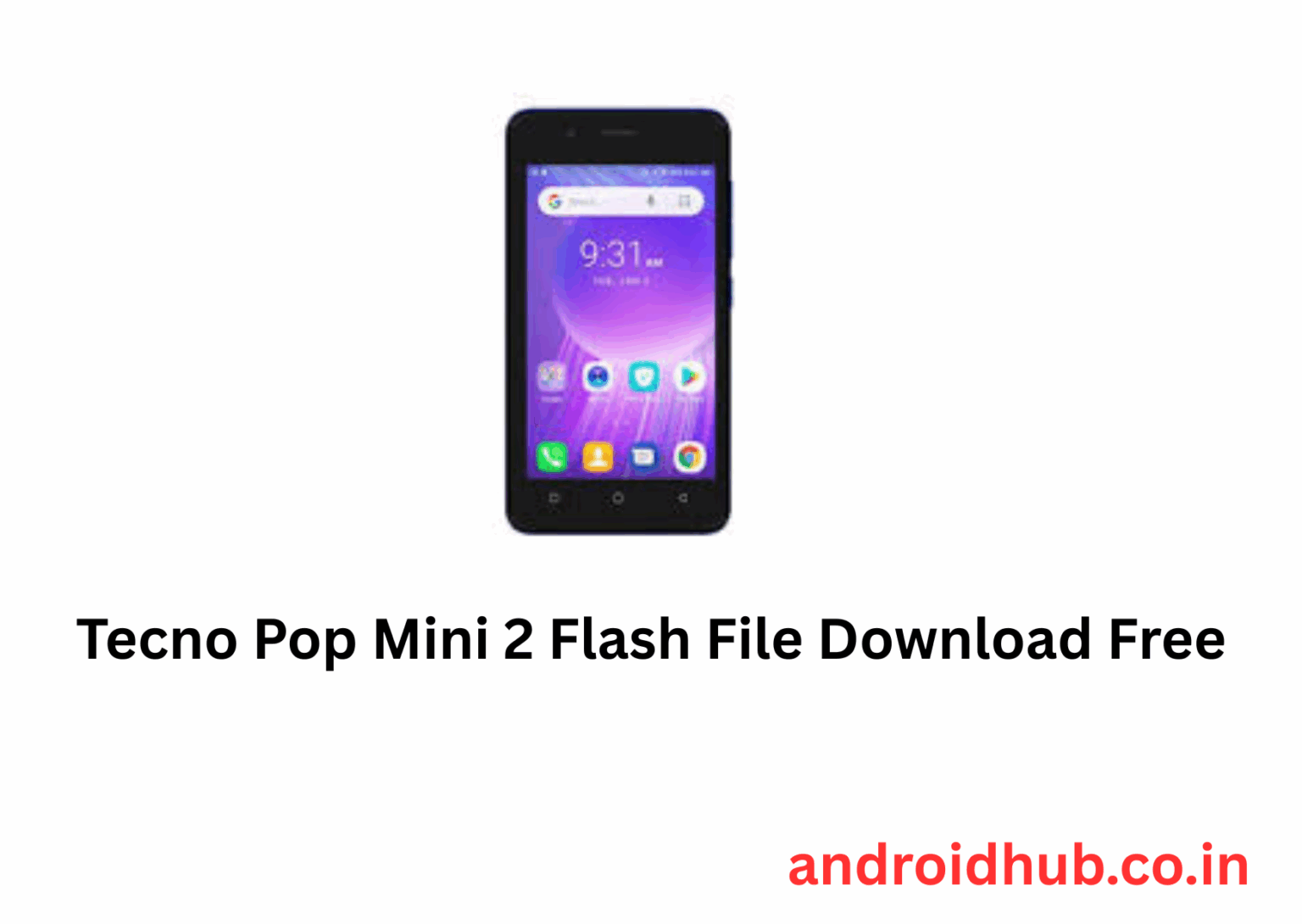 Tecno Pop Mini 2 Flash File Download Free