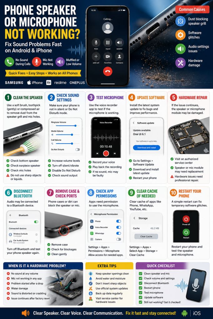 Phone Speaker or Microphone Not Working Fix Sound Problems Fast (2026 Guide)