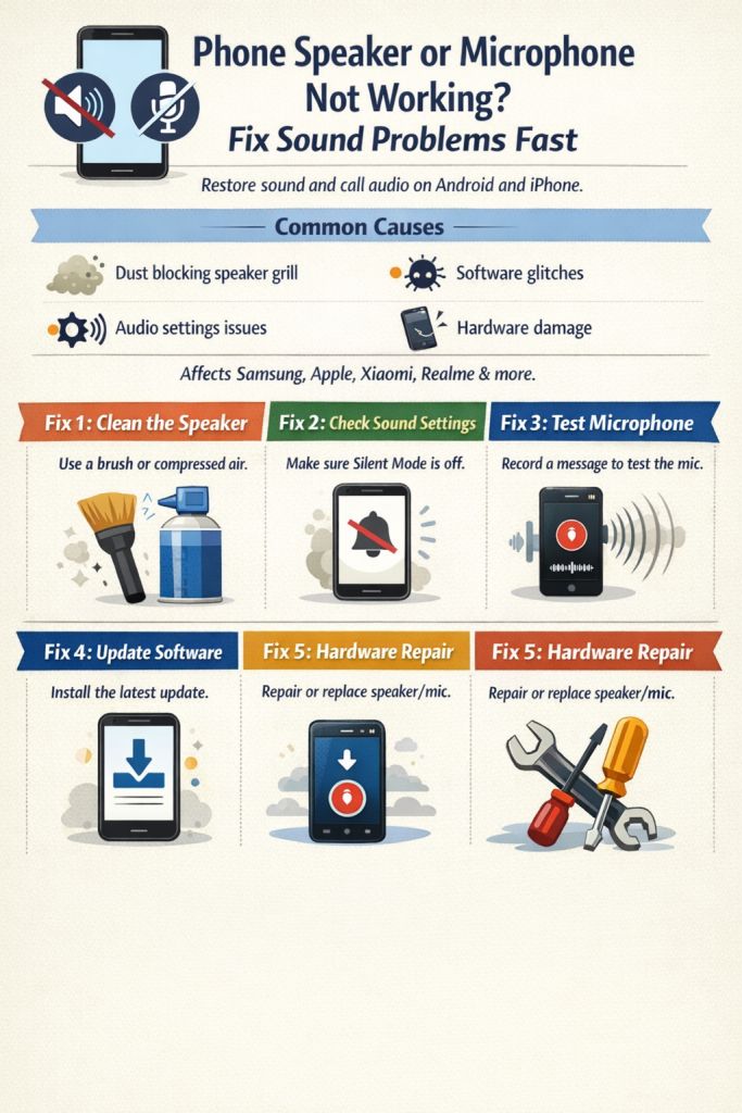 Phone Speaker or Microphone Not Working Fix Sound Problems Fast