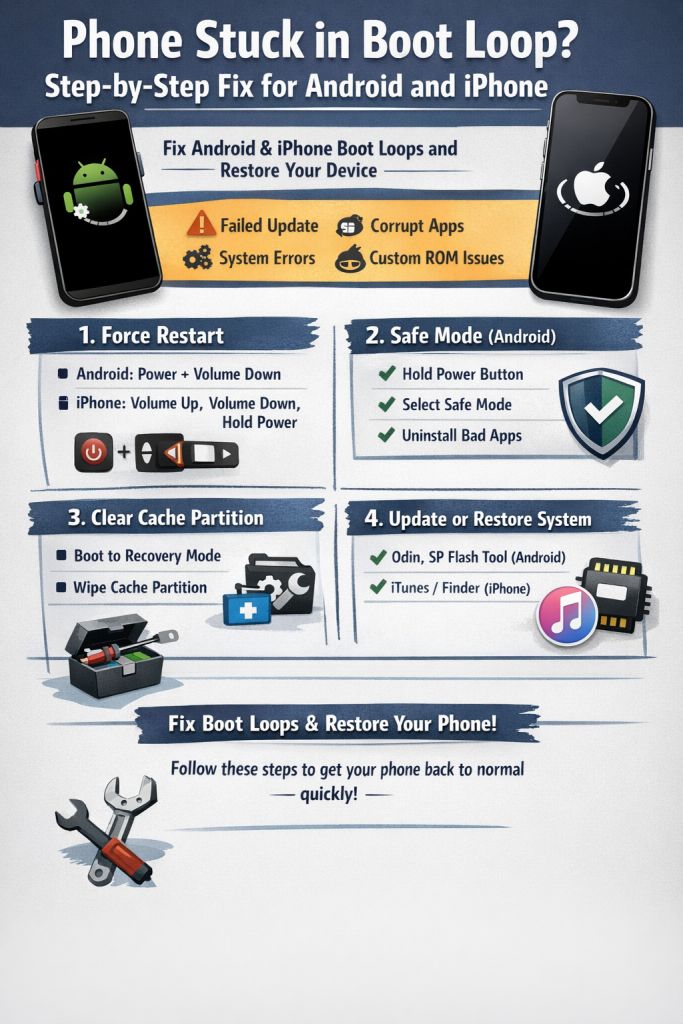 Phone Stuck in Boot Loop Step-by-Step Fix for Android and iPhone