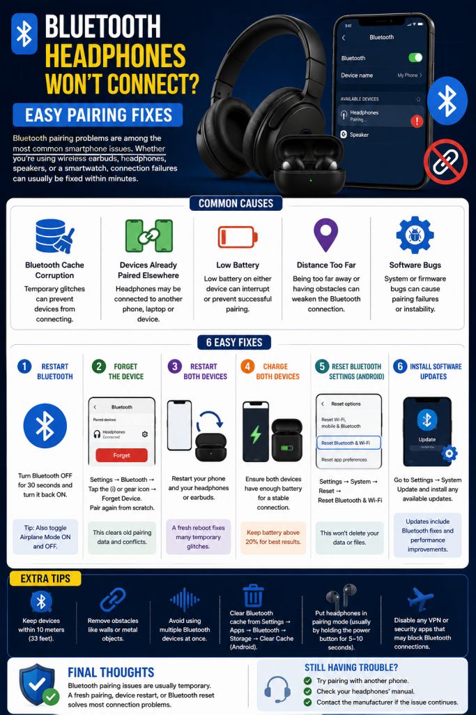 Bluetooth Headphones Won't Connect Easy Pairing Fixes
