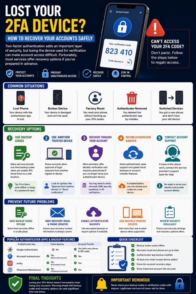 Lost Your 2FA Device How to Recover Your Accounts Safely