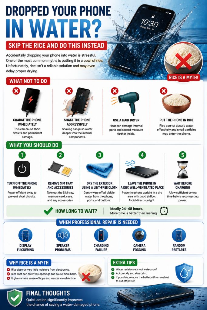 Dropped Your phone water damage Skip the Rice and Do This Instead